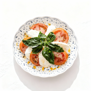 طبق جبنة بالطماطم